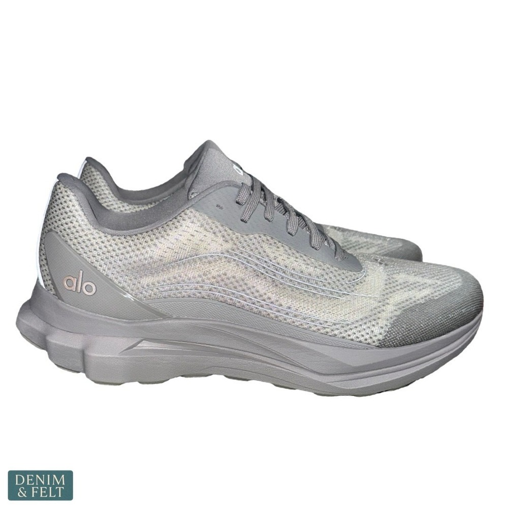 NEW Alo Yoga Runner Sneakers Grey Athletic Training Running Shoes Comfort 13